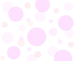 春色のランダムな水玉模様　背景　壁紙