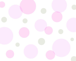 春色のランダムな水玉模様　背景　壁紙