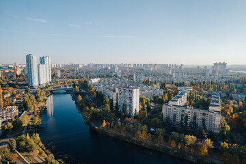 Obraz premium Panorama view of Kyiv, Ukraine