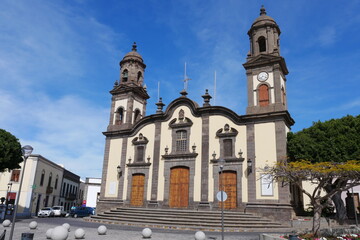 Kirche Altstadt Guía auf Gran Canaria - obrazy, fototapety, plakaty