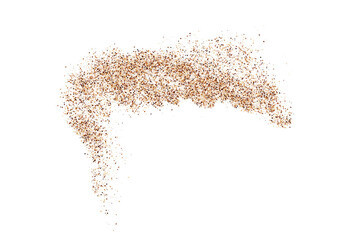 Fototapeta na wymiar Coffee Color Grain Texture Isolated on White Background. Chocolate Shades Confetti. Brown Particles. Digitally Generated Image. Vector Illustration, EPS 10.
