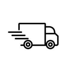 Super fast delivery car Icon illustration