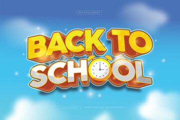 Back to School Text effect Editable
