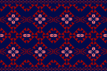 Abstract ethnic geometric ikat pattern.Tribal ethnic vector texture.Fabric pattern mandala native textile.Embroidery design.Design from triangle pattern in aztec style
