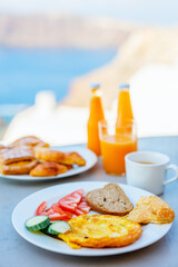 Breakfast with omelet