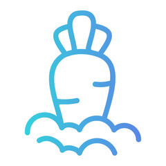 organic food gradient icon