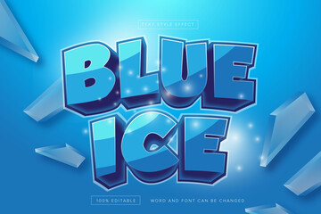 Blue Ice text effect editable
