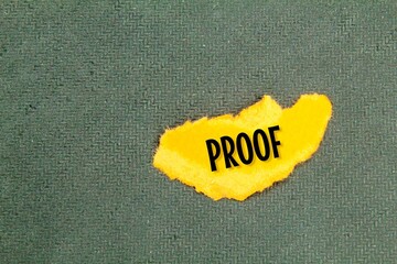 orange torn paper with the word proof. Trusted