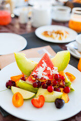 Delicious fruits for breakfast