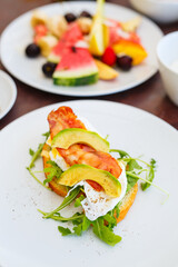 Delicious eggs Benedict breakfast