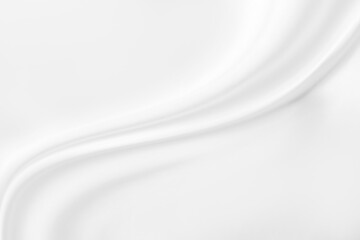 Abstract white fabric with soft wave texture background