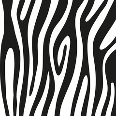 Black stripes on the skin of a zebra for decoration graphics