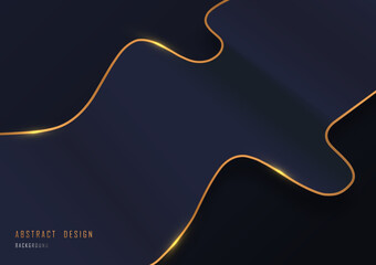 Abstract metallic gradient blue artwork decorative design.