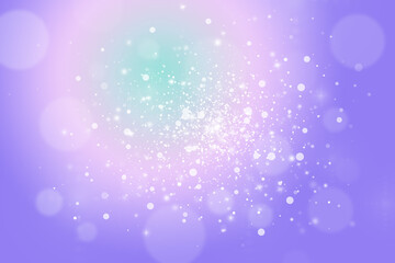 Purple sparkle rays glitter lights with bokeh elegant abstract background. Dust sparks background.