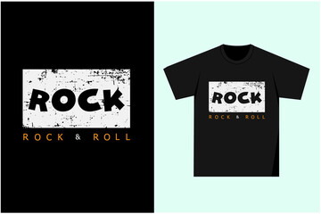 Rock & roll t-shirt design or text effect