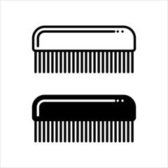 Comb Icon, Teeth Tool With Handle Used To Untangle, Style, Clean Hair