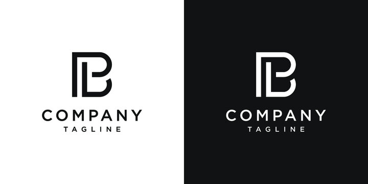 Creative letter BP monogram logo design icon template white and black background