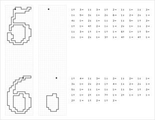 Number Five Six Graphic Dictation Drawing M_2203001