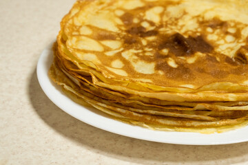 stack of pancakes close up