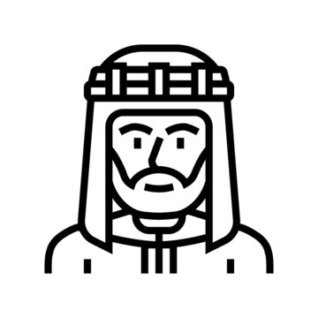 recommend clip art: egyptian citizen line icon vector. egyptian citizen sign. isolated contour symbol black illustration