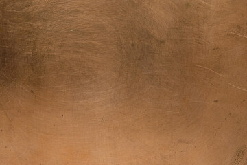 Copper background. Copper scratched sheet.