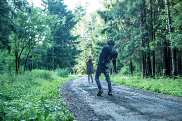 Obraz premium Zombies, Apocalypse, burnt people