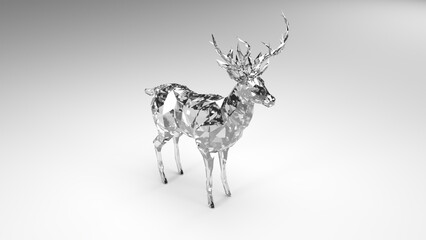 deer glass white design for background