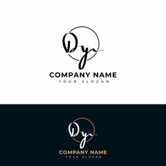 Dy Initial signature logo vector design