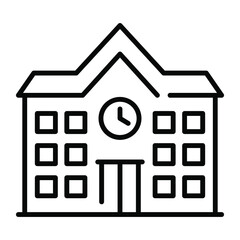 school building vector illustration isolated on white background. Architecture business concept.