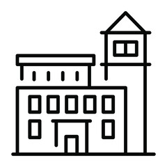 prison building vector illustration isolated on white background. Architecture business concept.