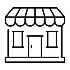 store building vector illustration isolated on white background. Architecture business concept.
