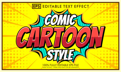Comic editable text effect