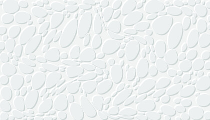 White extruded background. Cut paper effect with embossed texture