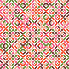 Decorative Abstract Artwork Inspired by Mid Century Graphics Design Made With Vector Geometric Shapes and Forms