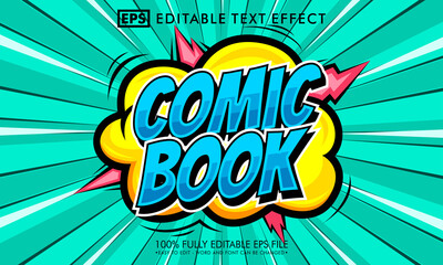Comic editable text effect - obrazy, fototapety, plakaty