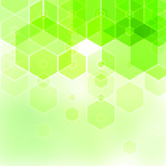 Green hexagon background. Abstract design element. eps 10