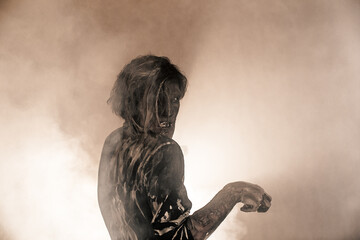  boy, man, Zombies, Apocalypse, burnt people