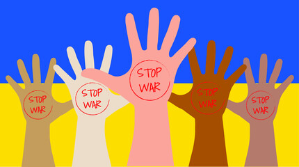 Stop war Ukraine concept,Ukraine-Russia conflict