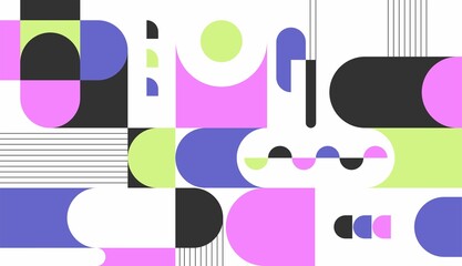 Colorful mosaic background design with various shapes vector