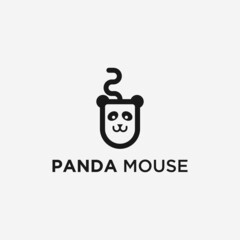 panda mouse logo or panda vector