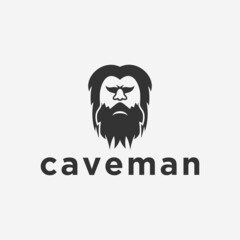 Obraz premium caveman logo or ancient man logo