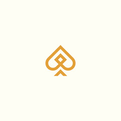 poker abstract logo or casino logo