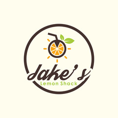 orange juice logo or drink logo