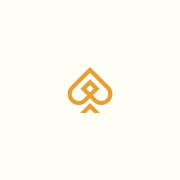 poker abstract logo or casino logo