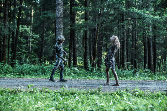 Zombies, Apocalypse, burnt people