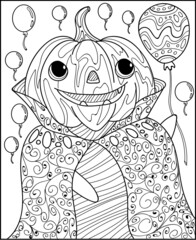 Halloween coloring pages, outline drawing, Halloween outline drawing