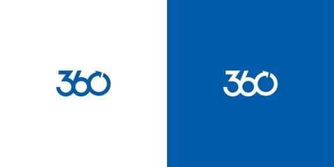 Simple and modern 360 degree logo design - obrazy, fototapety, plakaty