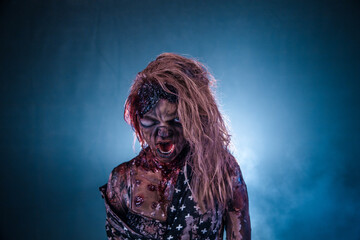  girl,  woman, Zombies, Apocalypse, burnt people