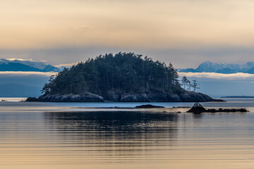 View of Olympic peninsula mountain range