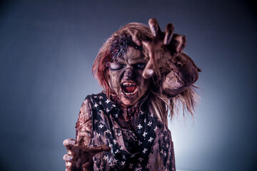  girl,  woman, Zombies, Apocalypse, burnt people